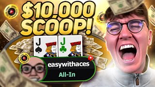 I Played A 10000 SCOOP Poker Tournament [upl. by Gnot]