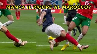 Moviola manca un rigore al Marocco per fallo di Theo Hernandez su Boufal Francia in finale [upl. by Tyne]