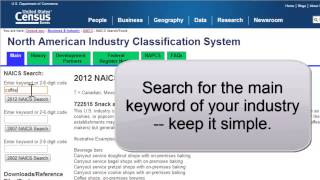 Identifying NAICS Industry Codes 2013 [upl. by Alis69]