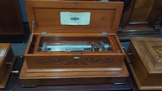 C08 メルモードフレール「アイディールソプラノ・シリンダーインターチェンジャブル」  Mermod Freres Ideal Soprano Cylinder Music Box [upl. by Huai]