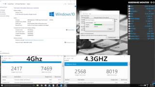 Amd 880k Overclock Geekbench 3 benchmark at 4 Ghz vs 43 Ghz vs 45Ghz [upl. by Lertnahs]