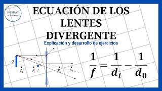 Calculo de DISTANCIA en lentes DIVERGENTES  Ecuación de los lentes [upl. by Fabrianna]