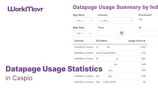 Datapage Usage Statistics in Caspio [upl. by Leile]