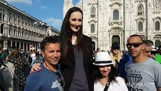 in italia Ekaterina Lisina 6ft9 [upl. by Meirrak]