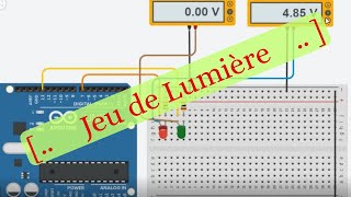 Arduino Episode 7  Jeu de Lumière et voltmètre Simulation [upl. by Amr]