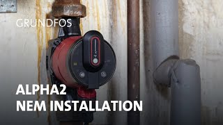 Grundfos ALPHA2  nem installation [upl. by Juxon]