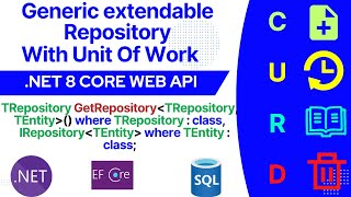 Generic extendable repository with unit of work in aspnet core web api [upl. by Pooi]