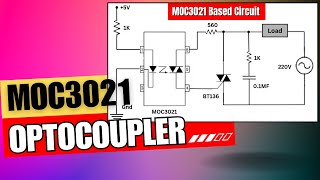 MOC3021  MOC3021 Optocoupler Circuit  MOC3021 Triac Driver Circuit [upl. by Tenahs782]