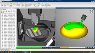 Vericut 9  NX CAM  multiaxis roughing and hole milling with cycle [upl. by Ylak]