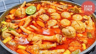 Resep Pentol Ceker Begal Pedas Serta Tips Kuah Merah Pekat [upl. by Tedric]