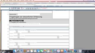 Steuerlicher Erfassungsbogen Personengesellschaft Teil1 [upl. by Celik479]