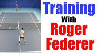 Training with Roger Federer 1 [upl. by Ondine396]