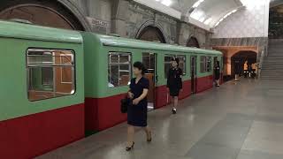 Rushhour in Pyongyang subway  My trip through North Korea [upl. by Madalyn]