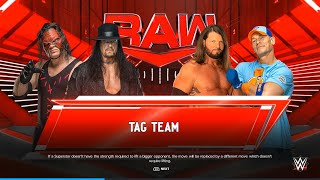 FULLMATCH KANE amp THE THE DEAD MAN VS AJ STYLES amp JHON CENATAG TEAM WWE RAW 2024 [upl. by Dagmar618]