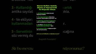 Warren Buffett Sadelik Okuma ve Hayırseverlik ile Milyarder Olmak 📚📱💰  Ali Perşembe [upl. by Rehpotsirh327]