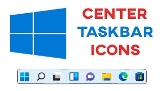 How to Center Taskbar Icons Windows 10  windows 11 [upl. by Fillander]