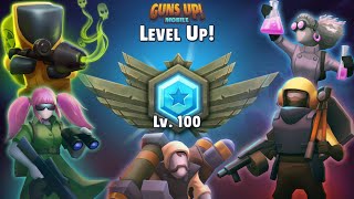 Level Up 100 Battle amp Rewards  GUNS UP Mobile [upl. by Atinob]