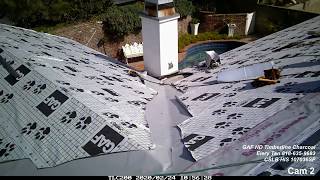 4 Minute Time Lapse Video ReRoof GAF HD Timberline Charcoal Lifetime Roof System  Northridge CA [upl. by Ahseneuq]