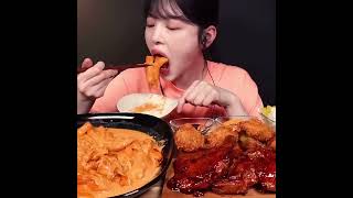 Korean eating food koreanmukbanger [upl. by Oiliruam]