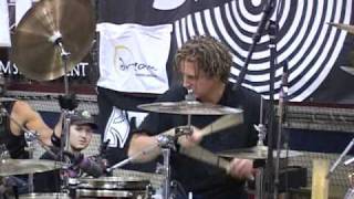 Woodstick 2010 Steve Moore Mad drummer Drum Solo [upl. by Lekcar]