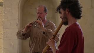 Aulos meets Shakuhachi II in St Flour du Pompidou  Ancient Greek Double Pipes and Japanese Flute [upl. by Ydnyc34]