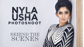 Exclusive Behind the Scenes video of Nyla Usha Photoshoot for Grihalakshmi [upl. by Lindly206]