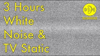 Relaxing White Noise TV Static for 3 Hours Sleep ASMR [upl. by Franciscka778]