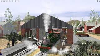 Trainz 2019 Narrow Gauge 2Foot Steam in Maine PlacervillePort Rangeley [upl. by Derraj]