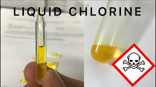 Making liquid chlorine gas and then ampouling it [upl. by Wack]