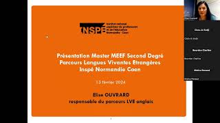 Webinaire Master MEEF Mention Second degré  Parcours Langues vivantes étrangères [upl. by Ibob]