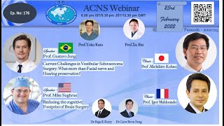 ACNS Webinar  Feb 23  Sx of Vestibular Schwannoma amp Reducing the Cognitive Footprint in Brain Sx [upl. by Rennerb]