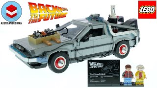 LEGO Back to the Future 10300 DeLorean Time MAchine  LEGO Speed Build Review [upl. by Naitsirt]