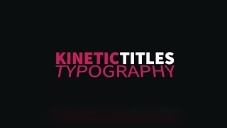 Kinetic Typography Titles Premiere Pro Templates [upl. by Enerak]