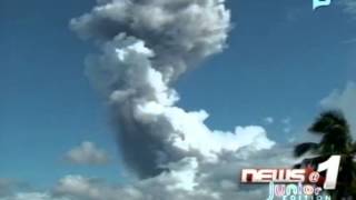 Mt Mayon splash ash and rock last Tuesday [upl. by Euqinwahs]