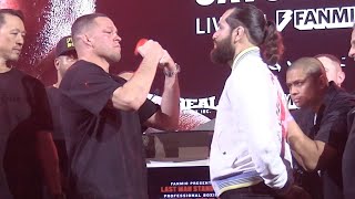 Nate Diaz vs Jorge Masvidal FACEOFFS [upl. by Hound]