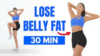 Get rid of BELLY FAT in 1 Week 🔥 30 Min Standing Workout  No Jumping No Squat No Lunge [upl. by Muriah513]