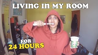 living in my room for 24 hours  clickfortaz [upl. by Bautista]