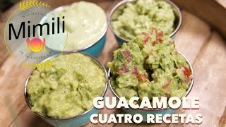 Guacamole 4 maneras de preparar  Receta Facil  Novateando en la Cocina con Mimili [upl. by Elylrac]