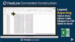 FieldLink Tip 19Trimble Connect to Excel reporting [upl. by Inama]