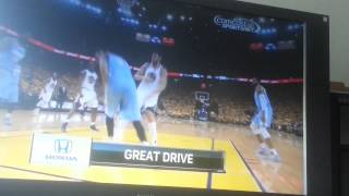 Warriors Andrew Bogut dunks n Nuggets JaVale Mcgee [upl. by Bratton]