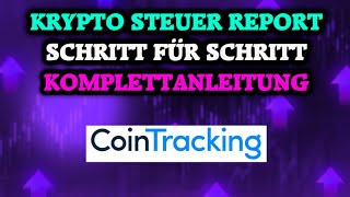 CoinTracking Krypto Steuerreport amp Portfolio Tracken Anleitung damit wir Ruhig schlafen können [upl. by Kallista]