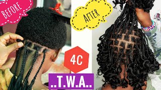 How to braid very short hair and curl it with only hot water [upl. by Ierbua]