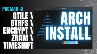 Arch Linux Installation Guide including BTRFS QTile ZRAM disk encryption timeshift [upl. by Januarius]