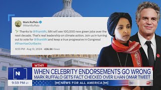 Mark Ruffalo’s Ilhan Omar endorsement gets viral fact check  Dan Abrams Live [upl. by Kolodgie]