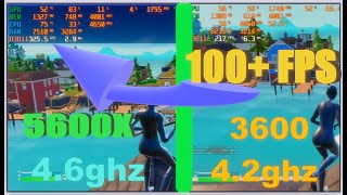 GTX 1660 x Ryzen 5 5600x vs 3600 Comparison  FORTNITE  No overclocks  PC  Windows 10 [upl. by Korfonta278]