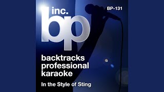 All This Time Karaoke Instrumental Track In the Style of Sting [upl. by Llenrad64]