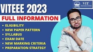 VITEEE Exam Information 2023  Eligibility Exam Pattern Date Syllabus  VITEEE 2023 Form Fill up [upl. by Elades]