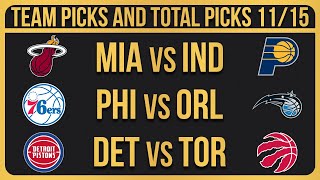 NBA Picks Today 11152024 NBA Picks and Predictions NBA Bets Today [upl. by Viafore]