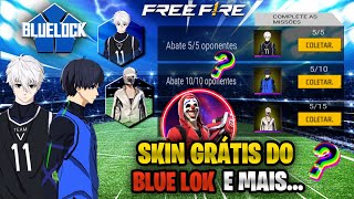 URGENTE EVENTO GRÁTIS DO BLUE LOK TOP CRIMINAL CALENDÁRIO GRATUITO EVENTO  E MAIS NO FREEFIRE [upl. by Eleanore]