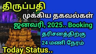 திருப்பதி முக்கிய தகவல்கள் ஜனவரி 2025 Booking [upl. by Irod]